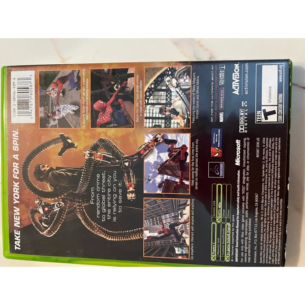 Original Xbox Ultimate Spider-Man + Spider-Man 2 Bundle CIB Complete Tested 2005